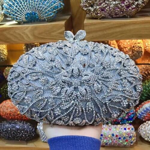 XIYUAN Fashion Luxury Sparkly gold Diamond Evening Bag Crystal Clutch Bag Women Wedding Party Purse Female pochette banquet bags