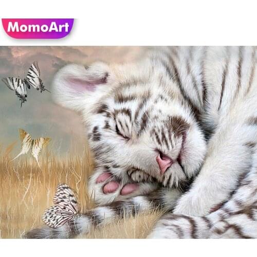 MomoArt Diamond Painting Tiger New Arrival Diamond Mosaic Butterfly Animal Full Drill Square Embroidery Cross Stitch Wall Decor