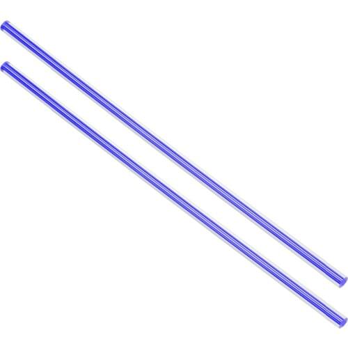 Uxcell New Hot 2pcs 6mm Dia 250mm Length Straight/Spiral Line Dark Blue/Light Blue Solid Acrylic Plexiglass Round Rod PMMA Bar
