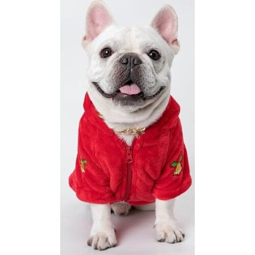 Dog clothes dog jacket cat clothes chihuahua french bulldog dog costume Warm Christmas coat jacket Winter Cartoon Dog Clothes