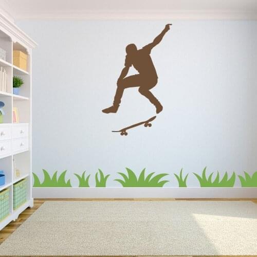 Man Doing KickFlip Skateboarding Sticker Wall Art Decoration Removable A001190