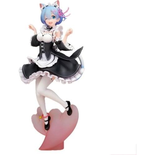 Pre-Sale From Zero Rem Cat Ear Anime Figure model Japanese Cartoon Anime Pvc Model Ornaments Collectibles Model Toy Anime toys