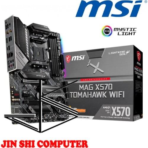 NEW MSI MAG X570 TOMAHAWK WIFI AM4 socket Supports DDR4 Memory, up to 4600 MHz PCIe 4.0 with M.2 USB 3.2 Gen 2