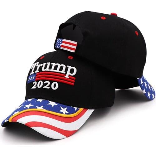 [SMOLDER]New Arrival Real Donald Trump 2020 Hat Keep America Great Snap back Embroidery USA Flag Re-Election Baseball Cap