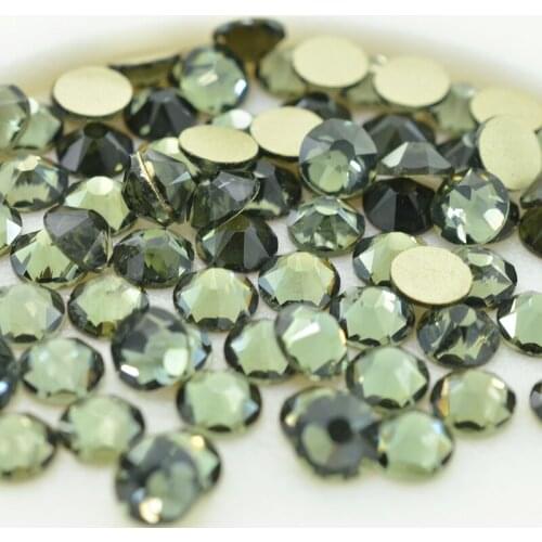 16 Cut Face Crystal Strass ss20 4.6-4.8mm Black Diamond Nail Art Rhinestone Glue On Non hotfix Rhinestones