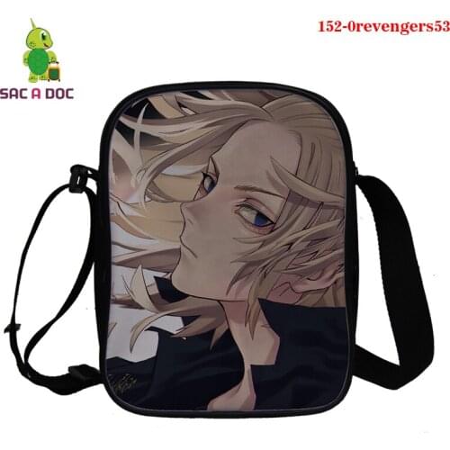 Anime Tokyo Revengers Pattern Messenger Bag for Women Unisex Boys Girls Crossbody Bag Small 3D Tokyo Revengers Men Shoulder Bags