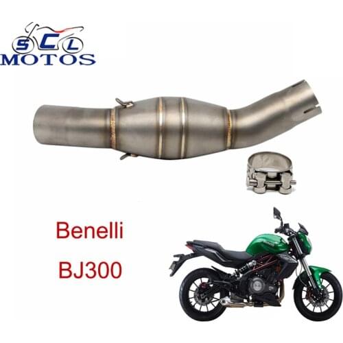 Sclmotos -Motorcycle for Benelli BJ300GS BJ300 Exhaust Muffler Mid Pipe 51mm Motorbike Muffler Exhaust Link Pipe Escape