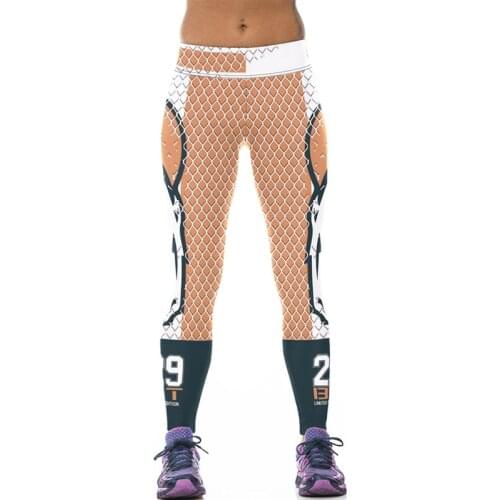 Women Yellow Sports leggings Leopard Mesh 3D Print Sportwear High Waist Trousers Rugby Capris Spandex Slim Fitness Elastic Pants