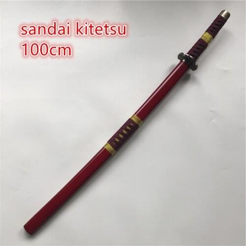 1:1 Cosplay Roronoa Zoro Sword Weapon Anime Armed Katana Espada Wood Ninja Knife Samurai Sword Prop Toys For Teens 100cm