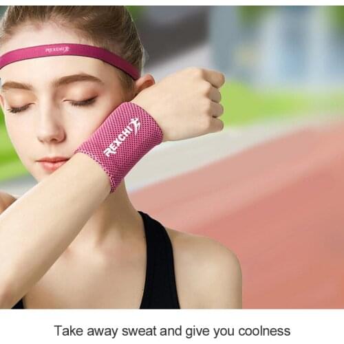 1PC Wristband Support Ice Cooling Tennis Wraps Guards Fitness Basketaball Quick-dry Sport Hand Sweatband Reduce Injur Bandage