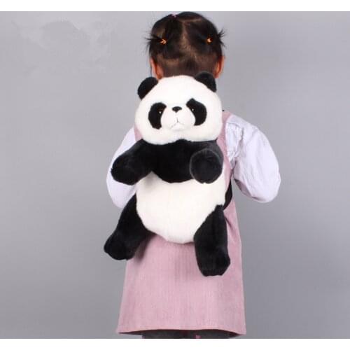1Pcs 35-45cm Black and White Panda Plush Backpack Kawaii Panda Backpacks for Kid and Adult Cute Panda Stuffed Plush Doll Soft
