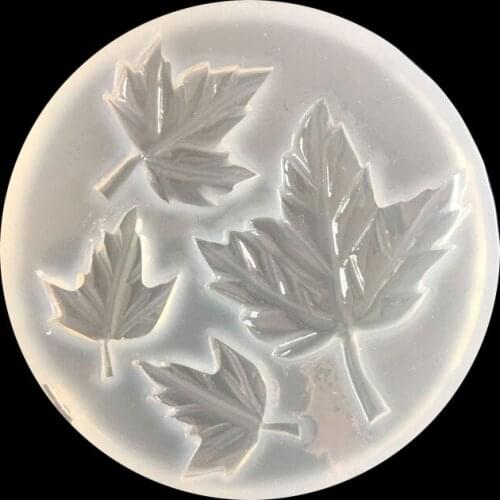 1pcs UV Resin Jewelry Liquid Silicone Mold Four Maple Leaf Resin Molds For DIY Jewelry Making Molds