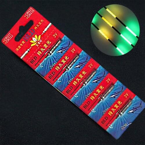 10Pcs/lot Electronic Fishing Float Battery CR425 Lithium Pin Cells Night LED Fishing Float Fishing Tackle Tool Accessories