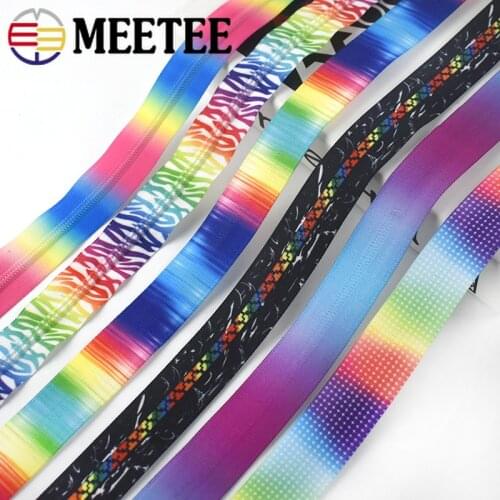 2/4Meters 5# Colored Nylon Zippers for Handbag Shoes Garment Sewing Open End Zipper Repair DIY Luggage Accessories