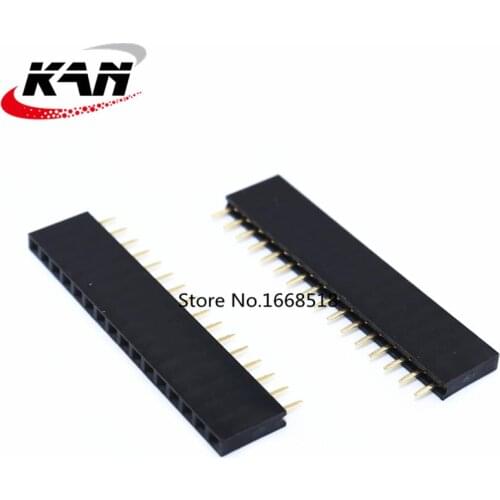 20PCS 1x16 16PIN Single Row Straight Female Pin Header Connector 2.54MM Pin Header Strip 1*16P