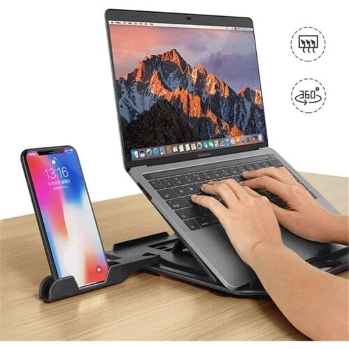 360 Rotatable Laptop Stand Monitor Notebook Base Holder For Office School Home Laptop Computer Foldable Stand