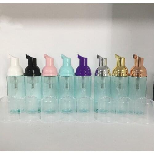 360 X 60ml Plastic Refillable Empty Clear Green Foamer Pump Bottle Cosmetic Bottle Cleanser Soap Gel Dispenser Foam Container