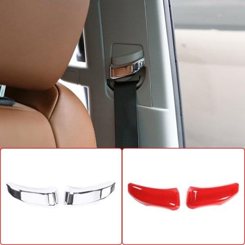 ABS Chrome Car Styling Safety Belt Cover Trim Sequins 2Pcs For Toyota Tundra 2014-2018 Automotive Interior Accessories