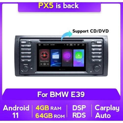 Android 11 WI-FI For BMW E39 E53 M5 1995-2003 GPS Navigation SWC Radio Multimedia BT WIFI DSP Car DVD Stereo 7 Inch FM AM