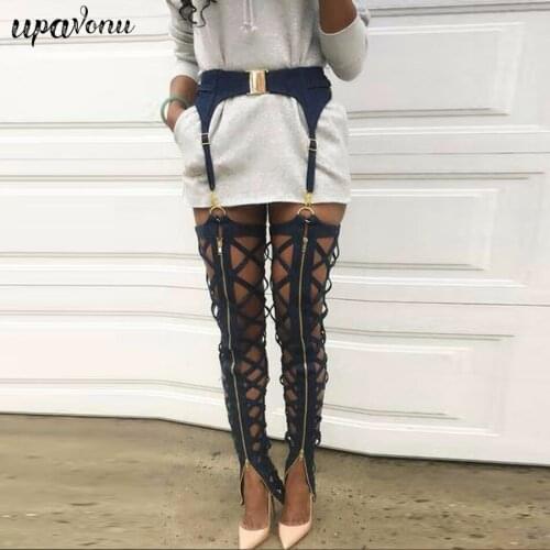 Free Shipping 2021 New Fashion Lace-up Hollow Bandage Pants Sexy Pants Zipper Pants Womens Bodycon Nightclub Party Pants