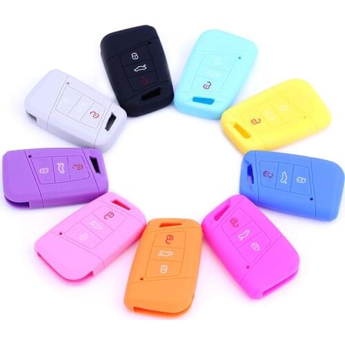 Car Key Cover Case Silicone Shell For VW Magotan Passat B8 Jetta Tiguan MK2 Jetta Skoda Superb A7