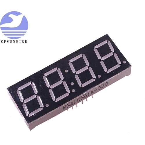 5pcs Digital tube segment common Anode AS Red 4 Bit time digital Tube 0.56 inch 12 needles Red LED Display HS410561K-D30