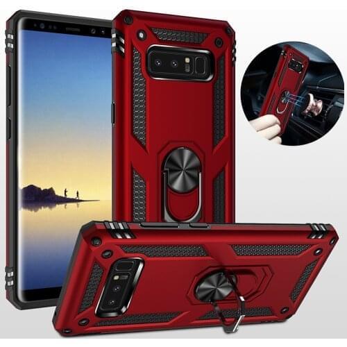 For Samsung Galaxy S7 S8 S9 S10 E Plus Lite S10E Note 9 8 Phone Cover Case Armor Shockproof Car Stand Holder Ring Magnetic Coque
