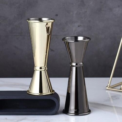 30/60ml Double Sided Cocktail Liquor Gold Sliver Stainless Steel Measuring Cup Bartender Drink Mixer Jigger Shot Bar Measure