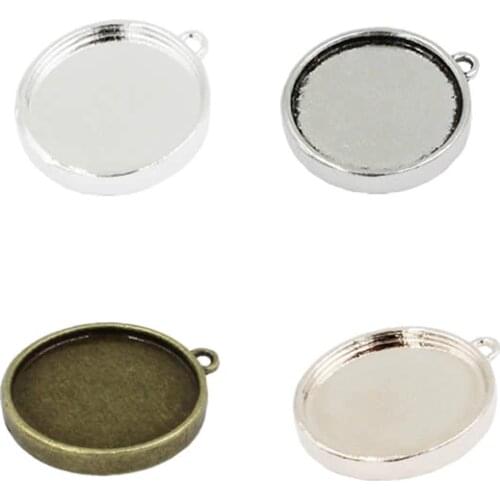 Fit 20mm Double side bezel with Single Ring Alloy Antique Silver Cameo/Glass/Cabochon Frame Settings 20pcs/lot K05167