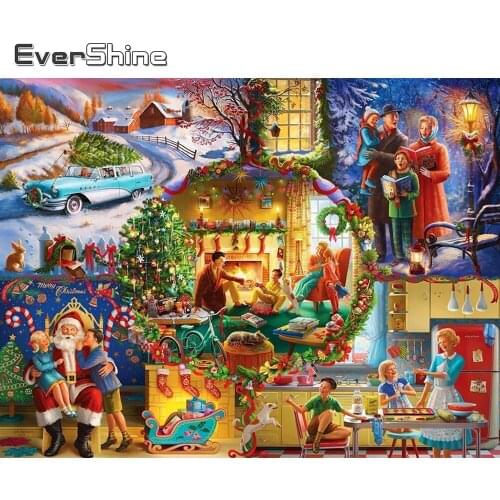Evershine DIY Diamond Embroidery Christmas 5D Rhinestone Art Diamond Painting Santa Claus New Arrival Mosaic Holiday Gifts