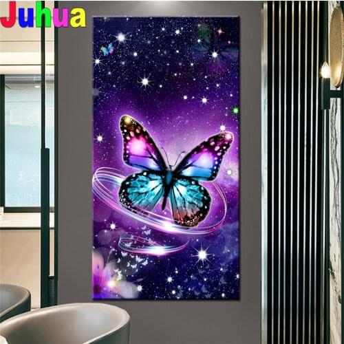 Fantasy butterfly Full Square/Round Needlework Diamond Embroidery Night landscape DIY 5D Diamond Painting Cross Stitch Mosaic