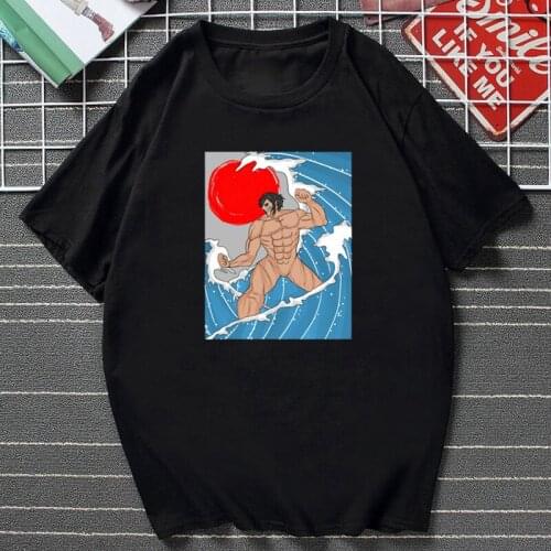 Japan Anime Style Attack on Titan Hot Sale Womens T Shirt Eren Jaeger Titan Graphic Manga Tops Summer Cotton Loose Fashion Tee