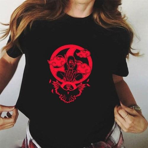 Anime t shirts women Harajuku Akatsuki Printed Friends Tv Show Round Neck Graphic black T-Shirts Summer Short sleeve Tops Tees