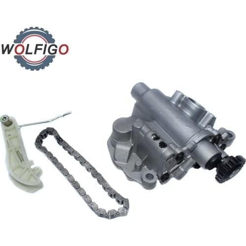 WOLFIGO Oil Pump Assembly Chain Tensioner Kit For VW Beetle CC Eos Golf Audi A4 A5 A6 Q5 TT 06H115105AM 06H115225L 06H109507M