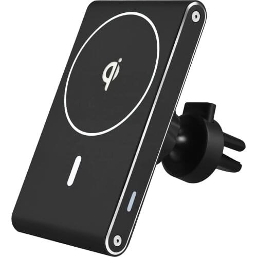 15w Magnetic Car Wireless Charger Qi Fast Charging Mount Air Vent Phone Stand For Iphone 12 ProMax 12Mini Magsafe Car Holder