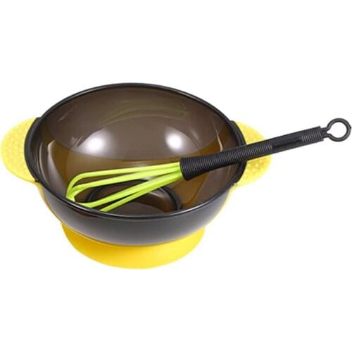 Coloring Bowl Hair Whisk Dye Cream Mixer Stirrer for Barber Hair Dyeing Kit DIY Hairdressing Tools