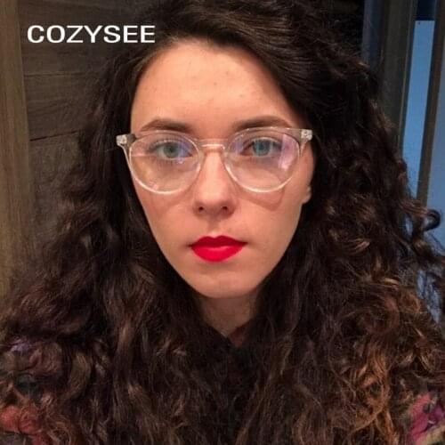 Fashion Retro Glasses Transparent Frame For Women Computer Optics eyeglasses Clear lens Can make Anti-fatigue and anti-radiation