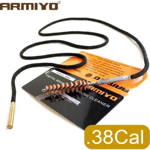 Armiyo Gun Bore Brush .380Cal 9mm Tactical Pistol Barrel Cleaning Kit Cleaner Tool Hunting Accessories Screw Thread Size 8-32