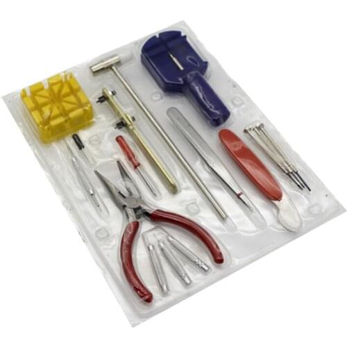 16-piece watch repair tool set watch strap disassembly repair battery replacement and open watch back cover