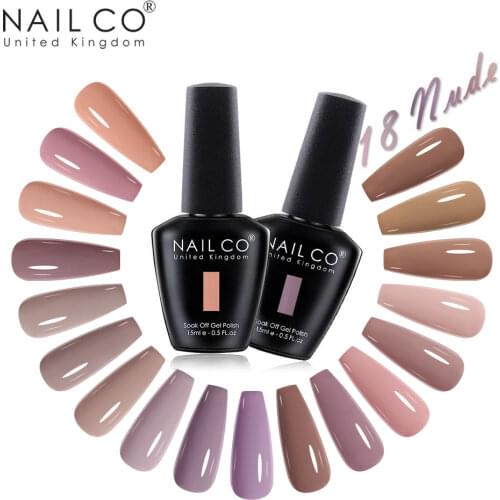 NAILCO Nude Color Series New Gel Nail Polish Nail Art Self Manicure Varnish Top Gel Base Coat Gel Gellack Hybrid Nails Soak Off
