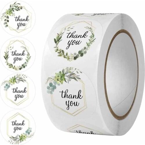 New 500pcs Labels Flower Thank You Stickers Scrapbooking For Gift Decoration Stationery Sticker Seal Label Handmade Sticker