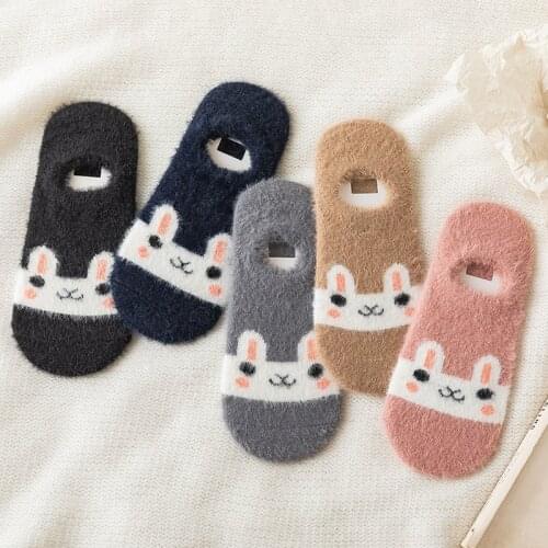 Womens Socks Women Short thick Invisible Warm Socks winter spring Invisible Slippers No Show Low Cut Pet Socks Cute Ankle Sock
