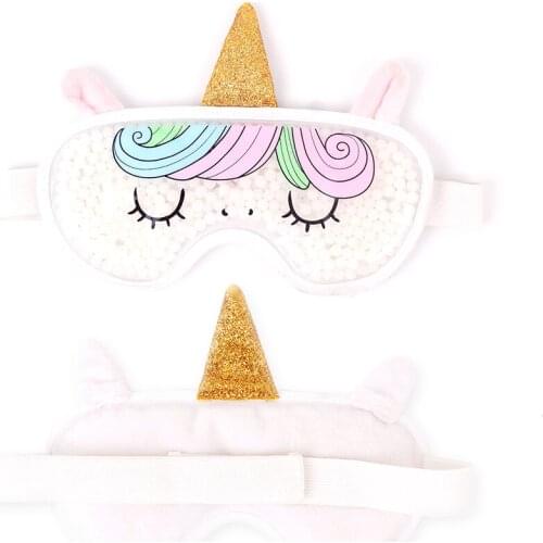 Cooling Eye Mask for Puffy Eyes Soft Hot Cold Eye Mask for Therapy with Gel Bead Animal Sleep Eye Mask Soothing Visual Fatigue