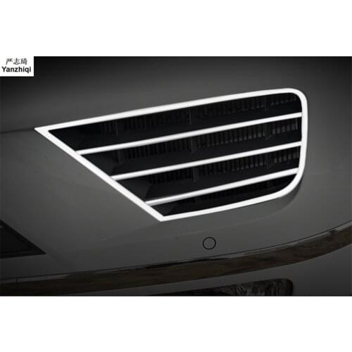 Front fog lamp front fog lamp grille shade frame body decoration car styling for VW Volkswagen 2011-2017 Touareg Accessories