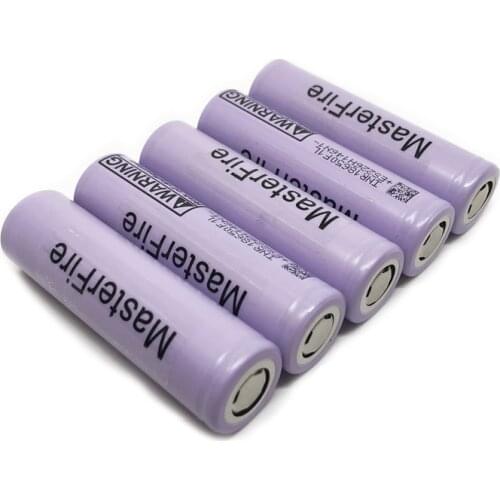 MasterFire 10pcs/lot Genuine INR18650 F1L 18650 3.6V 3350mAh lithium battery rechargeable batteries cell maximum 5A discharge