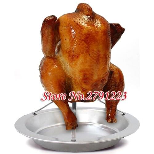 New High Quality Stainless Steel Outdoor Camping Beer Chicken Roaster Rack Grilled Roaster Beer Chicken Holder Outdoor BBQ Tool