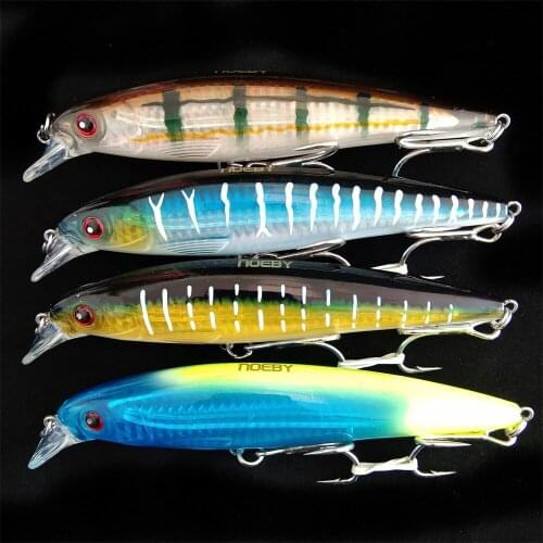 Noeby 4 pcs 140mm 42g Fishing Lures Minnow Lure Hard Bait Sea Fishing Wobblers Tackle Pesca Bass Carp Floating 2.5m Minnow bait