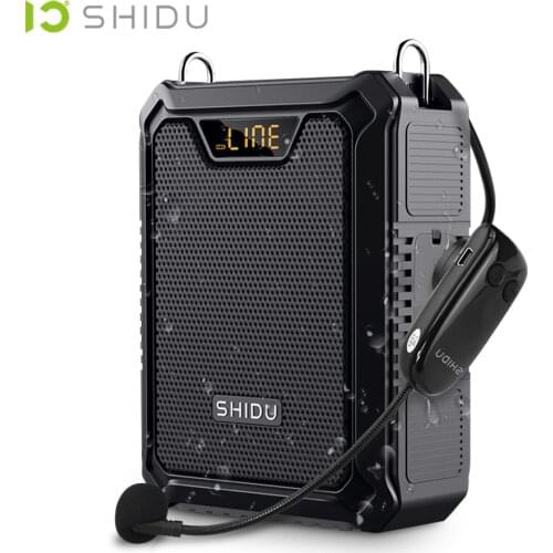 SHIDU 30W Portable Voice Amplifier IPX6 Waterproof Bluetooth Speaker Power Bank Wireless Mic Loudspeaker For Teach Speech M1000