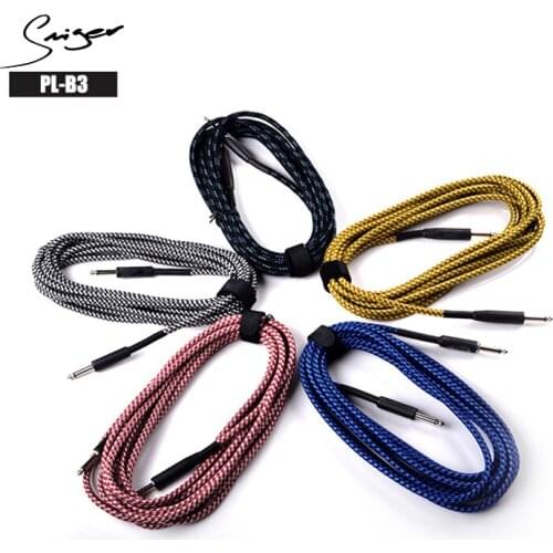 Smiger Random Color Electrc Guitar Audio Cable PL-B 3M 6M Guitar Amplifier Weave Cable Bass Cable For Amplifier Guitar Bass