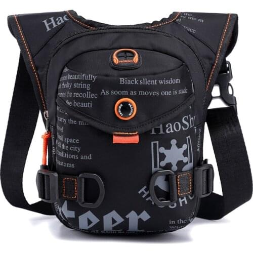 Men Waterproof Nylon Drop Leg Bags Thigh Hip Bum Belt Bag Waist Fanny Pack Boys Travel Riding Motorcycle Crossbody Shoulder Bags